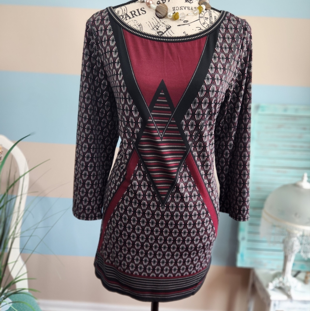 Max Studio Patterned Mini Dress - image 2